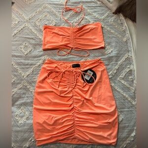 White Fox Neon Orange set